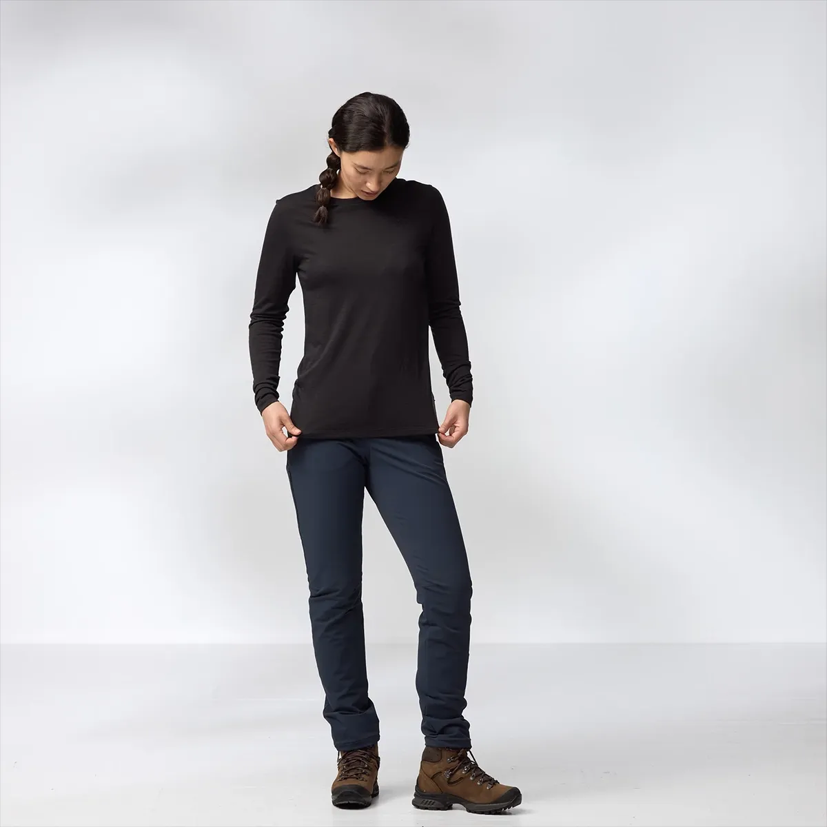 Camiseta Fjall Raven Abisko Wool Long Sleve Mujer
