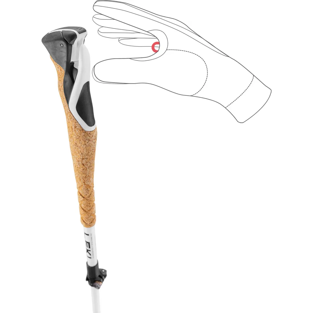 Baston De Trekking Leki Cross Trail Fx Superlite Carbon Z