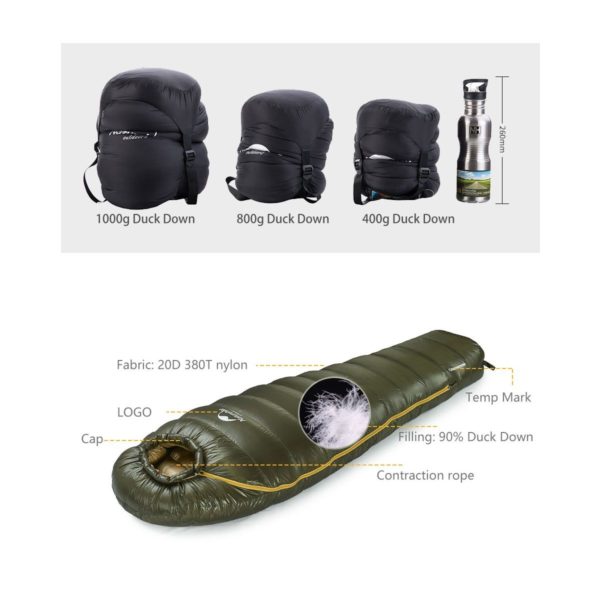 Bolsa De Dormir Naturehike NH1 Duvet 400gr. + 5ºC - Imagen 2