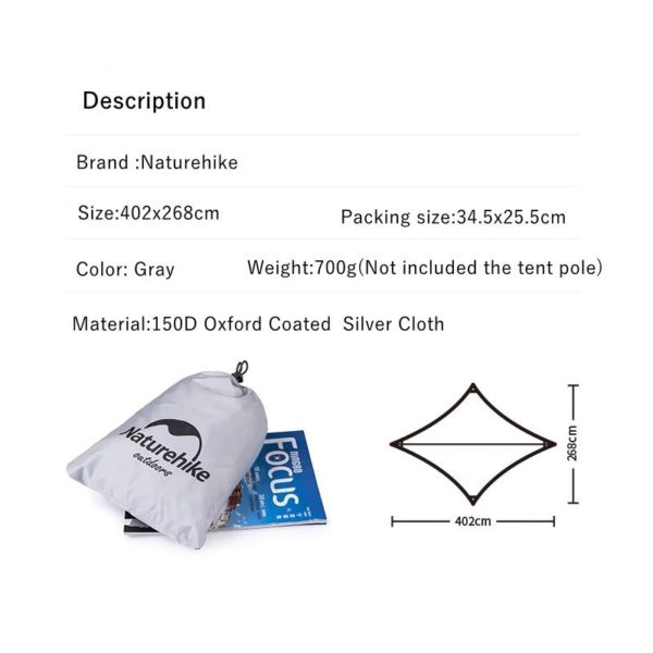 Toldo Naturehike ultraliviano -Tarp - Imagen 2