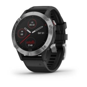 Reloj Garmin Fenix 6 Silver W/Black Band